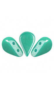 Les perles par Puca® Amos beads Opaque green turquoise luster 63130/14400